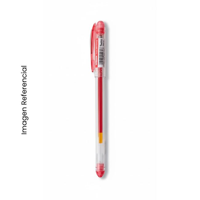 TWINS BOLIGRAFO TINTA GEL ORVIX PUNTA AGUJA 0.5MM ROJO