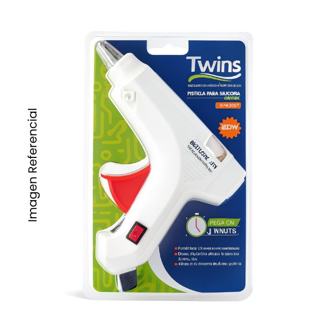 TWINS PISTOLA GRANDE P/SILICONA GRUESA COLORES SURTIDOS AR-00907