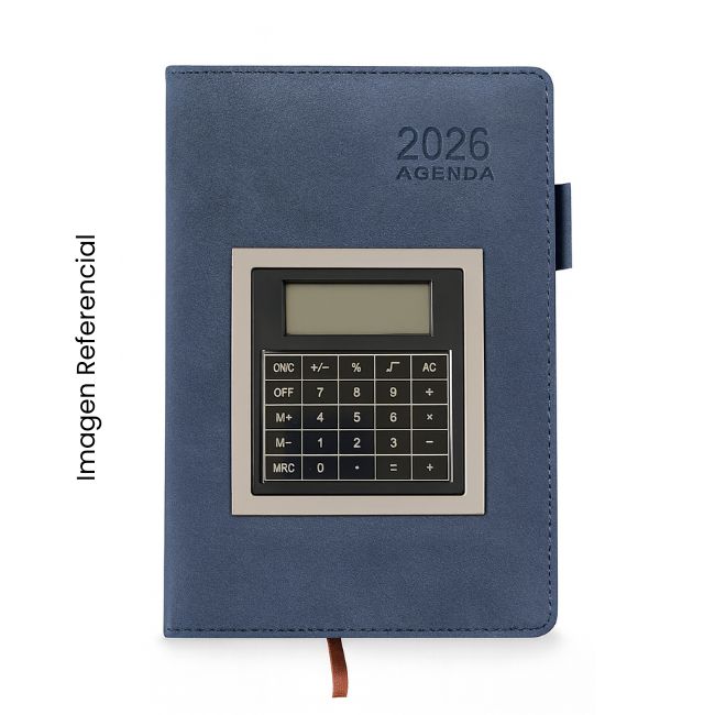 AGENDA DIARIA CALCULADORA FILO DORADO 2026