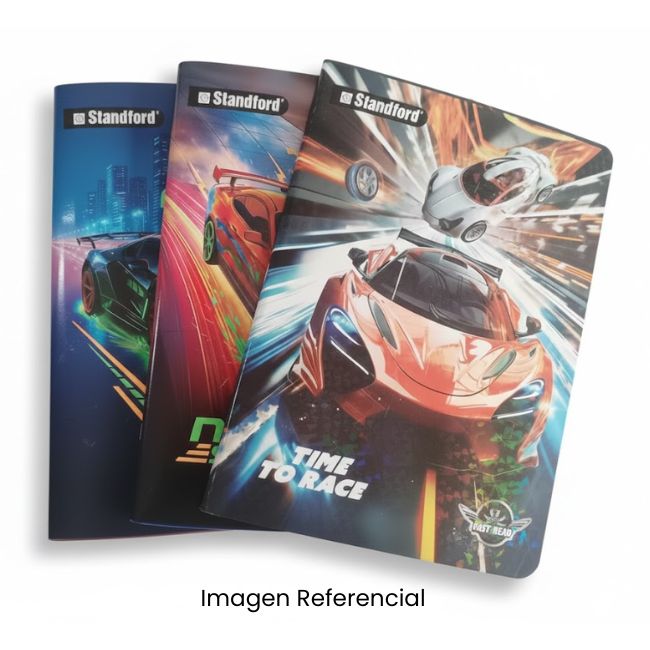 STANDFORD CUADERNO A4 CUADRICULADO FAST GEAR 80 HOJAS A26