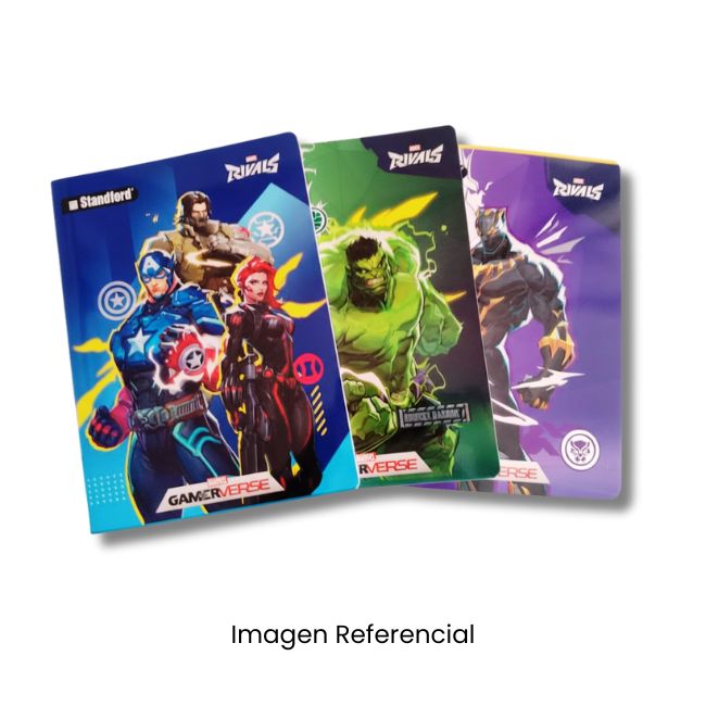 STANDFORD CUADERNO A4 CUADRICULADO MARVEL RIVALS 80 HOJAS A26