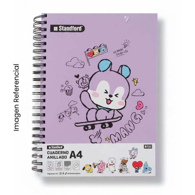 STANDFORD CUADERNO ESPIRAL A4 160HJ #BT21
