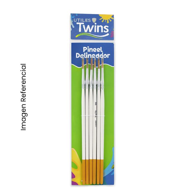 TWINS PINCEL DELINEADOR #00 ESTUCHE X6 AR-00921