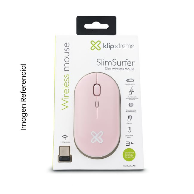 KLIP XTREME MOUSE INALAMBRICO 2.4 GHZ KMW-415PK ROSADO