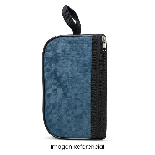 CARTUCHERA TELA 3 CIERRES COLOR ENTERO