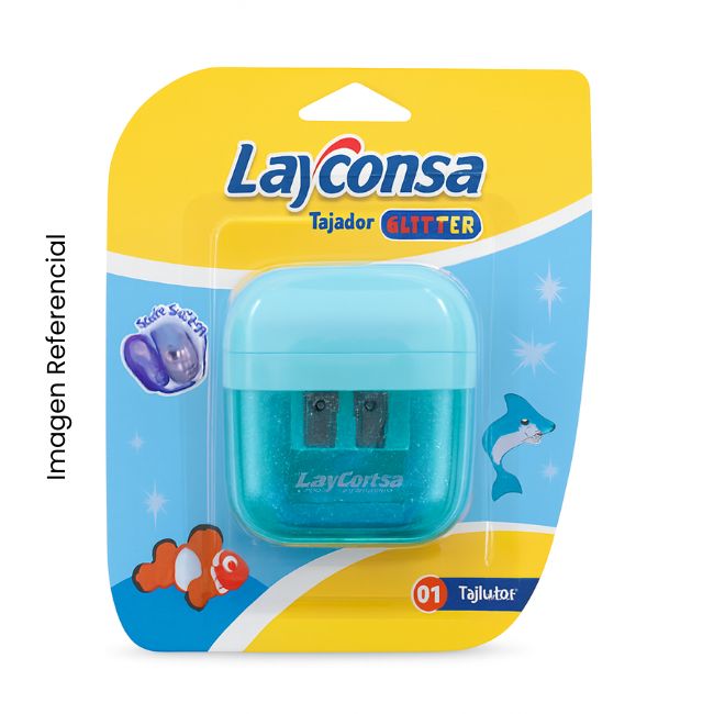 LAYCONSA TAJADOR DOBLE CON DEPOSITO GLITTER