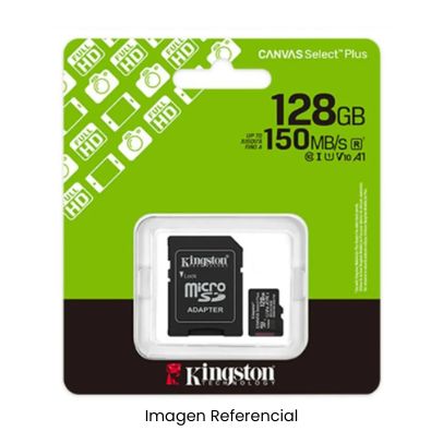 KINGSTON MEMORIA SD MICROSDXC 128GB 150MB/S CON ADAPTADOR SD