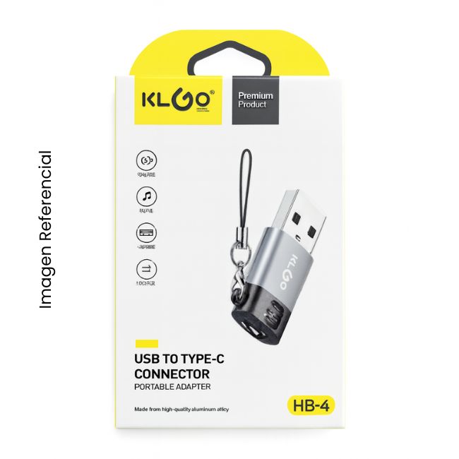 KLGO ADAPTADOR USB A TIPO C HB-4