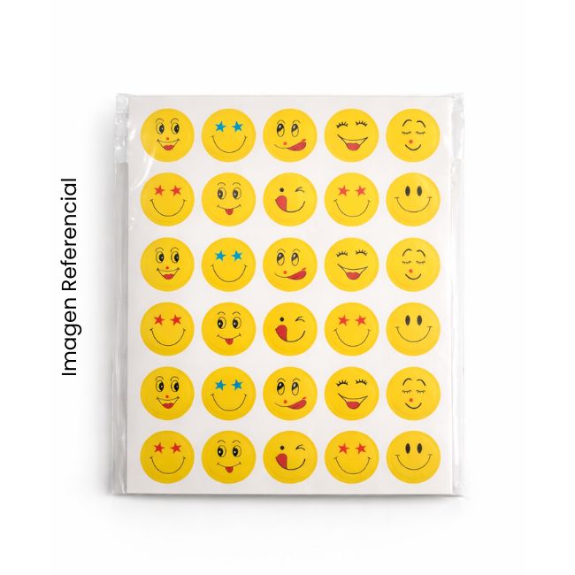 STICKER CARITA EMOTICONES 10X12.5CM