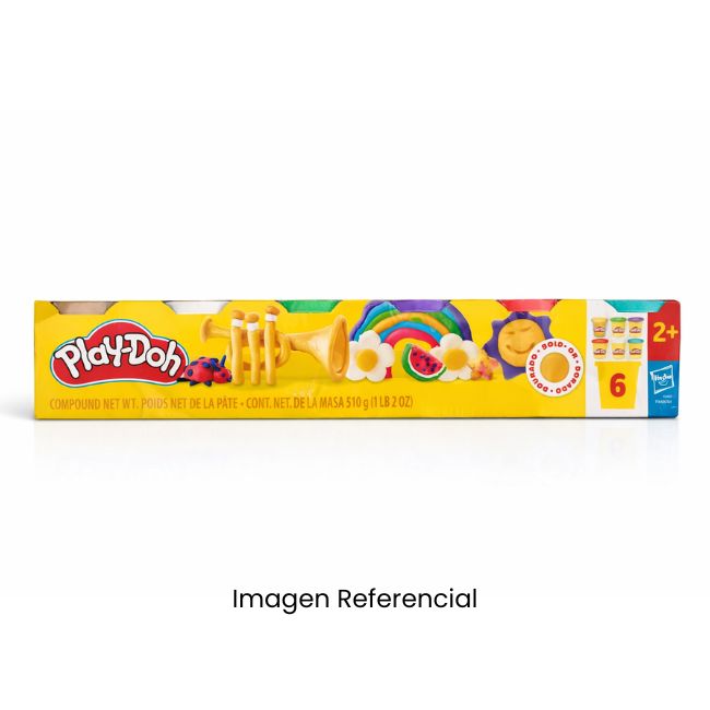 PLAY-DOH MASITA BLANDA PACK 5+1 DORADO 