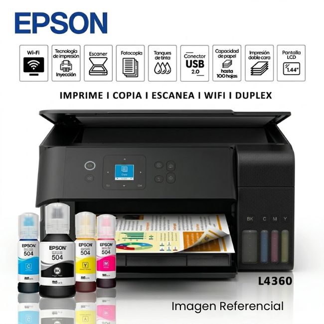 EPSON IMPRESORA L4360 MULTIFUNCIONAL WIFI DUPLEX