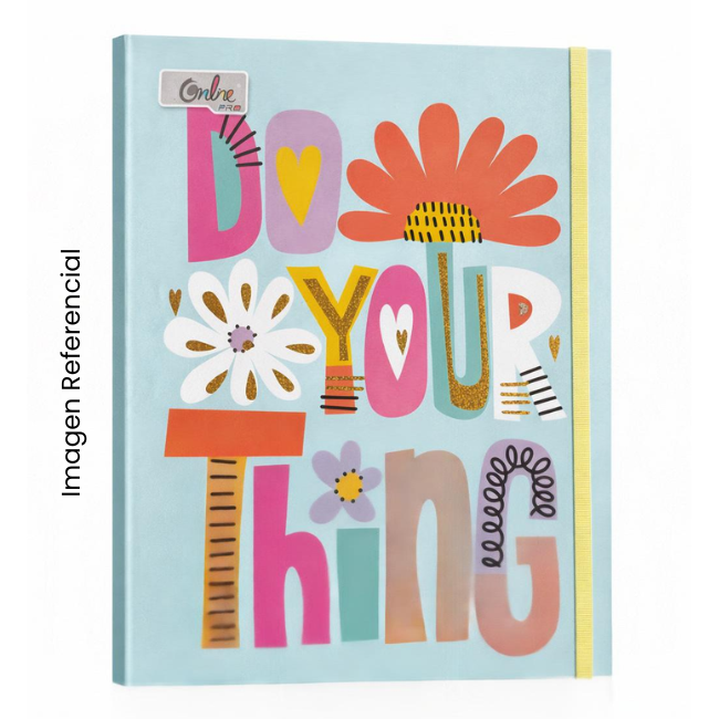 ONLINE CUADERNO ANILLADO 150HJ A4 TAPA DURA CON LIGA - PRO