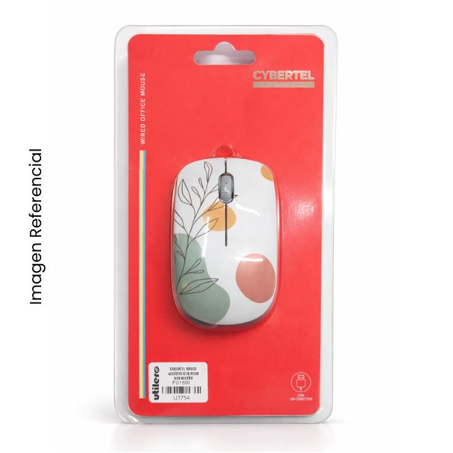 CYBERTEL MOUSE AESTETIC CYB M210 USB DISEÑO DECORATIVO