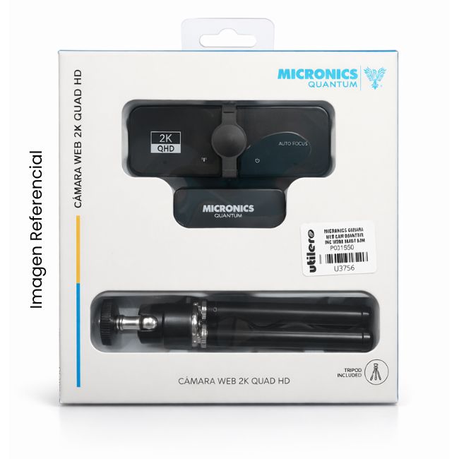 MICRONICS CAMARA WEB CAM QUANTUM MIC W700 1440P QHD USB CON TRIPODE