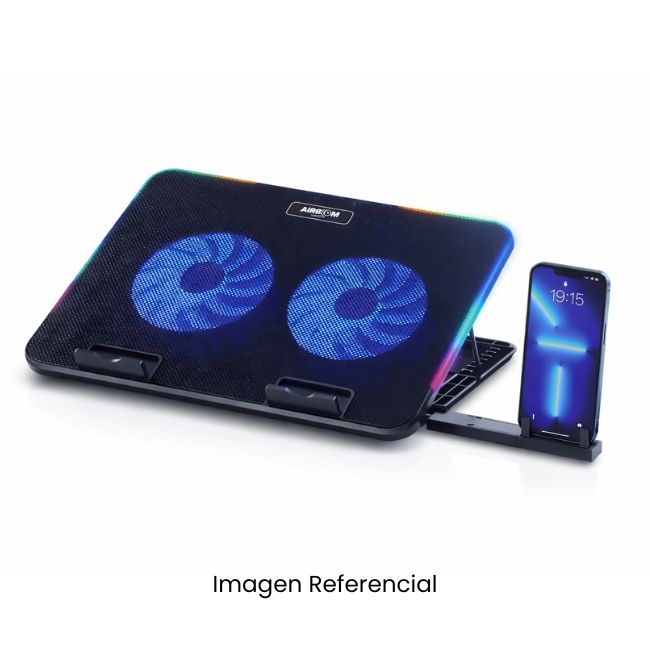 AIRBOOM BASE PARA LAPTOP CON COOLER LIBERTY AB009 2 VENTILADORES LED