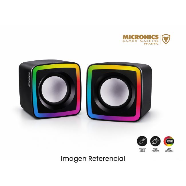 MICRONICS PARLANTE 2.0 USB LED 2PULG FRANTIC MIC S302