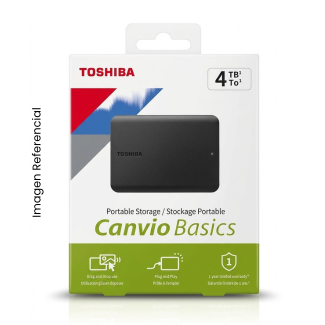 TOSHIBA DISCO DURO EXTERNO CANVIO BASICS 4TB USB 3.2