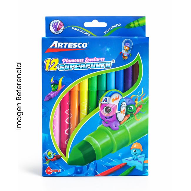 ARTESCO PLUMON DELGADO SUPERPUNTA X12