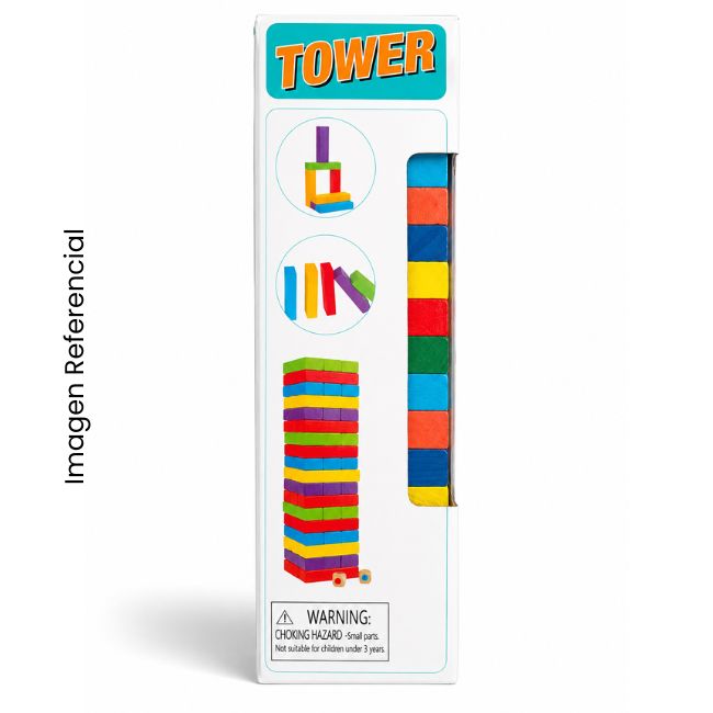 JENGA MADERA COLOR 48 PCS CAJA 