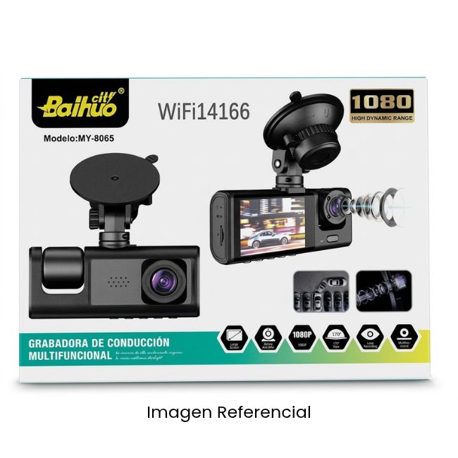 BAIHUO CAMARA PARA CARRO MY-8065 DOBLE LENTE FULL HD