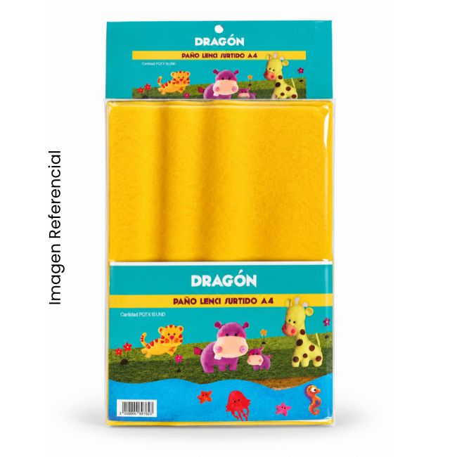 DRAGON PAÑO LENCI A4 PQTX10 SURTIDO 