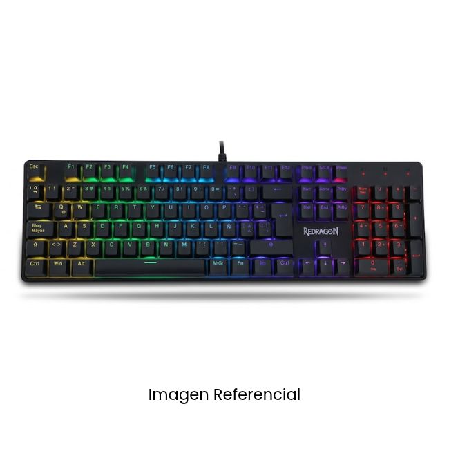 REDRAGON TECLADO GAMER SINDRI K671 NEGRO MECANICO RGB SWITCH RED ESPAÑOL