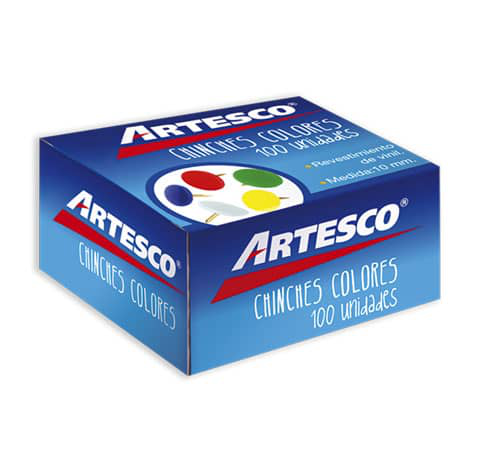 [R0109] ARTESCO CHINCHES DE COLORES 10MM 100PCS