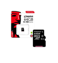 KINGSTON MICROSD 64GB CANVAS SELECT PLUS C10 UHS-I A1 V10 100MB/S ADAPTADOR SD ANDROID