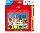 FABER CASTELL COLORES X 24+3 LARGO CARAS