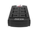 FORZA PROTECTOR DE SOBRETENSION 6 SAL 110/240V NEGRO