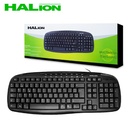 HALION TECLADO MULTIMEDIA USB HA-K901