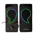 HALION PARLANTE HA-S334 RMS:3WX2 LUCES LED, USB + AUDIO GAMER
