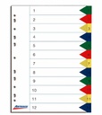 ARTESCO SEPARADORES A4 INDEX 12 DIVISIONES