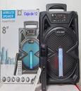KTX PARLANTE 8 PULG BLUETOOTH + MICROFONO + CONTROL KTX-1300