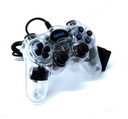 SEISA JOYSTICK PS2 TRANSPARENTE CABLEADO CONEXIÓN PSII SJ803TM MANDO GAMER