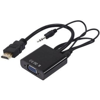 [R9869] ADAPTADOR HDMI A VGA + AUDIO 21CM