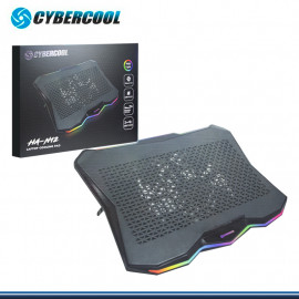 [R9883] CYBERCOOL COOLER LAPTOP GAMER HA-N12 RGB 100MM X3 VENTILADORES