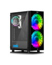 MICRONICS CASE PC GAMER MIRAGE 18" MIC GC834 SIN FUENTE GLASS 3FAN DOBLE HALO RGB RC