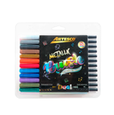 ARTESCO MARCADOR DUAL BRUSH MET X12