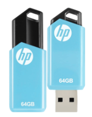 [U1697] HP MEMORIA USB 64GB V150W NEGRO/AZUL 2.0