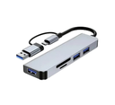 SEISA HUB CONVERTIDOR 1EN5 TIPO-C A SD/TF+USB3.0+USB2.0*2 BYL2103T