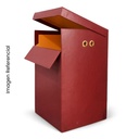 CAJA ARCHIVERA DE CARTON PRENSADO GUINDA 32x35x51