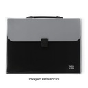 TWINS ARCHIVADOR ACORDEON CON ASA Y BROCHE A4 12 DIVISIONES NEGRO AR-00051