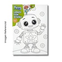 TWINS LIENZO 20X30CM CON DISEÑO ROBOT AR-00526