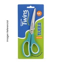 TWINS TIJERA DE OFICINA MANGO DE GOMA 8 PULG COLOR AZUL AR-01417