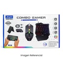 SUPER KIT GAMER 5 EN 1 TECLADO UNA MANO MOUSE RGB ADAPTADOR HOLDER DEDAL