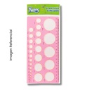 TWINS PLANTILLA PARA CIRCULOS 20 CM COLORES SURTIDOS AR-01212