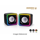 MICRONICS PARLANTE 2.0 USB LED 2PULG FRANTIC MIC S302