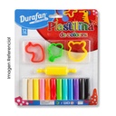 DURAFAN PLASTILINA X 12 COLORES + SET DE MODELADO  