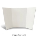 TRIPTICO DE CARTON BLANCO 70 X 100 CM (GROSOR 2MM) - DOBLEZ 25-50-25 
